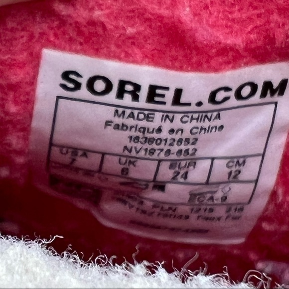 Sorel 1964 Pac Strap Kids Pink Winter Snow Boot Size 7 - Picture 6 of 6